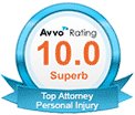 Avvo 10.0 Rating — Injury Claim Team network attorney recognition